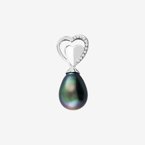  ACCENTED PEARL DROP PENDANT 