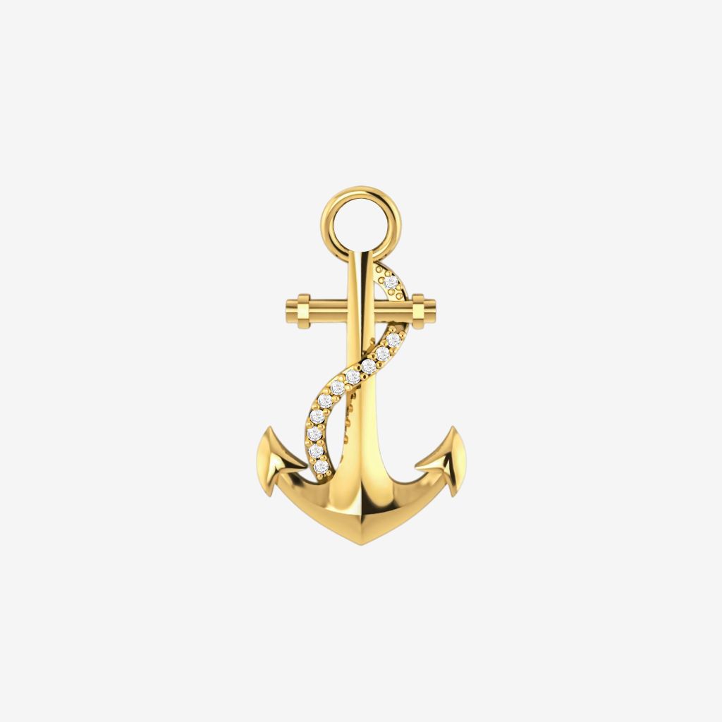  EMBELLISHED ANCHOR PENDANT 