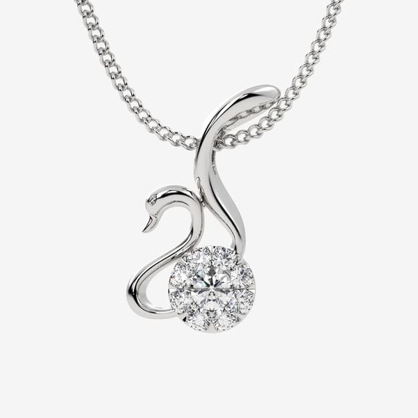 SWAN CLUSTER SLIDE PENDANT 