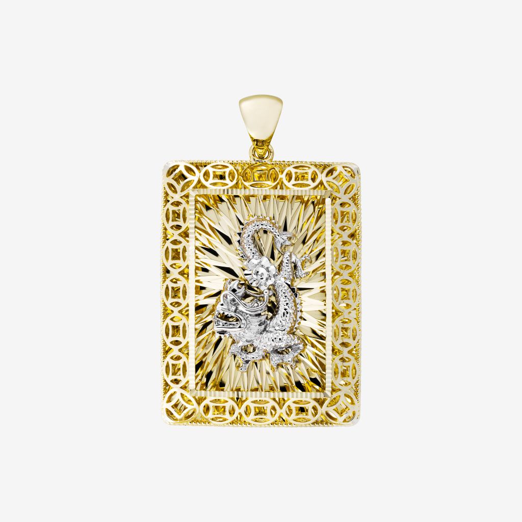  ZODIAC EMBOSSED SOVEREIGN PENDANT 
