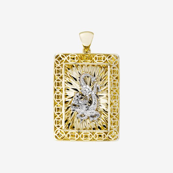  DIAMOND-CUT ZODIAC TAG PENDANT 