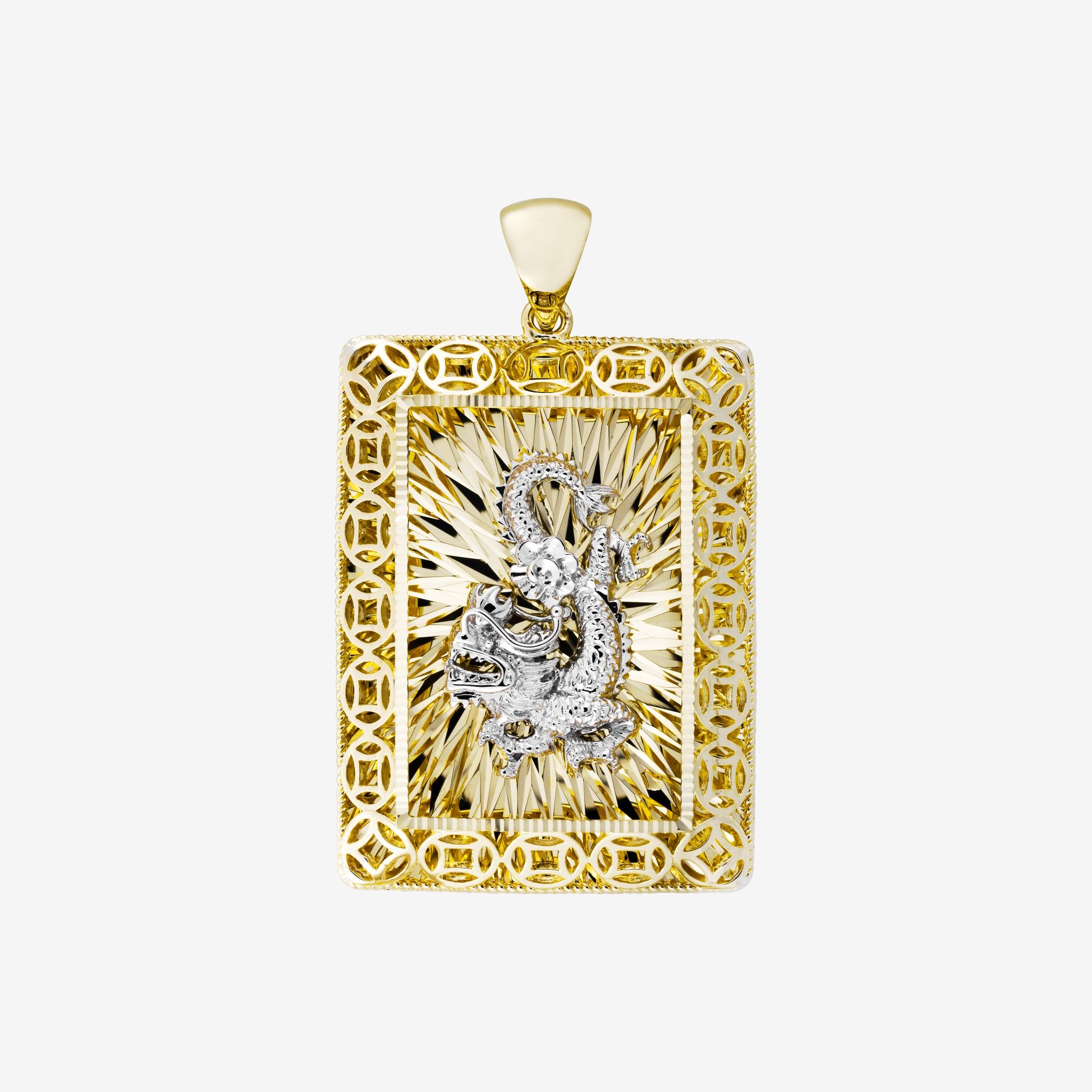 ZODIAC EMBOSSED SOVEREIGN PENDANT