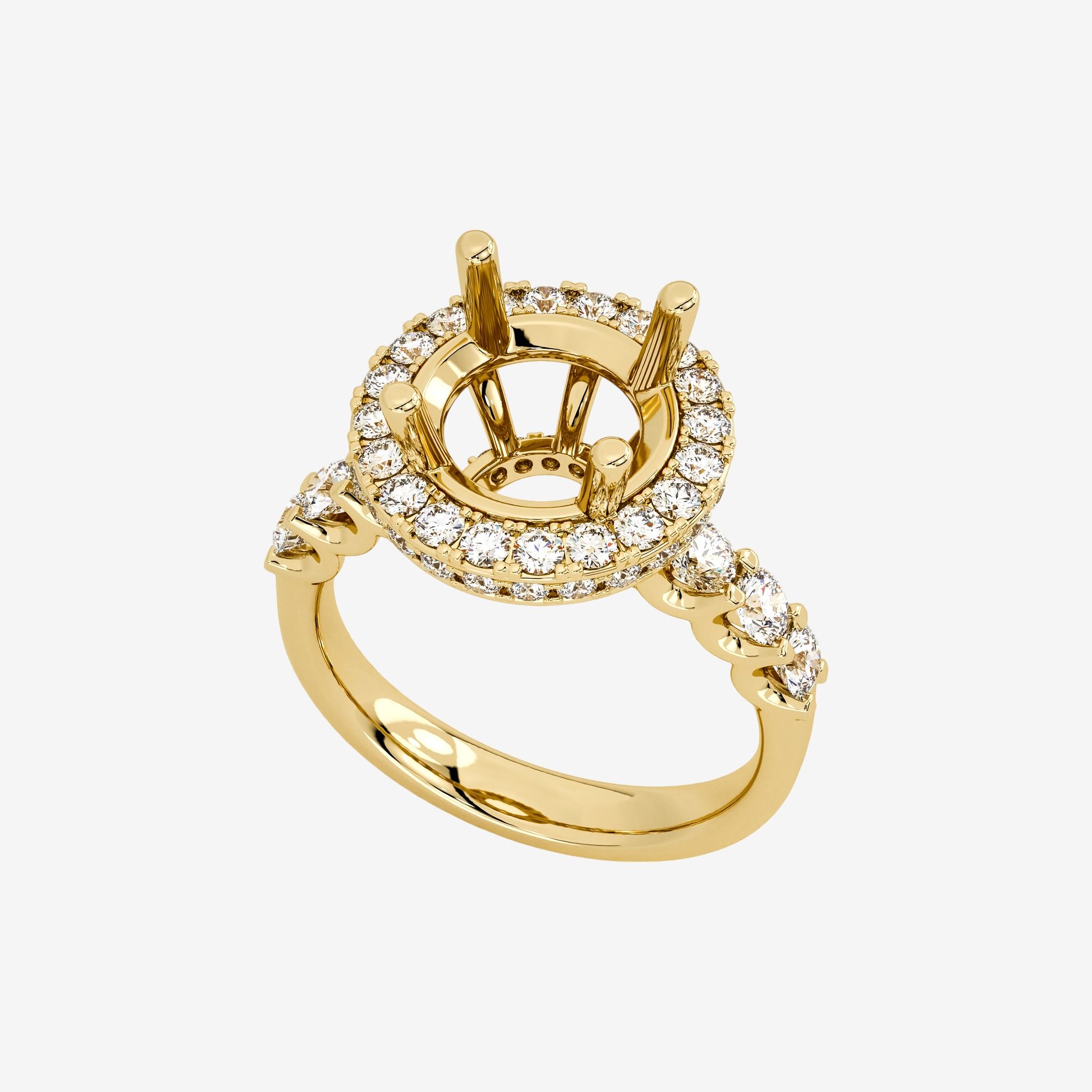 HALO SEMI-SET ENGAGEMENT RING