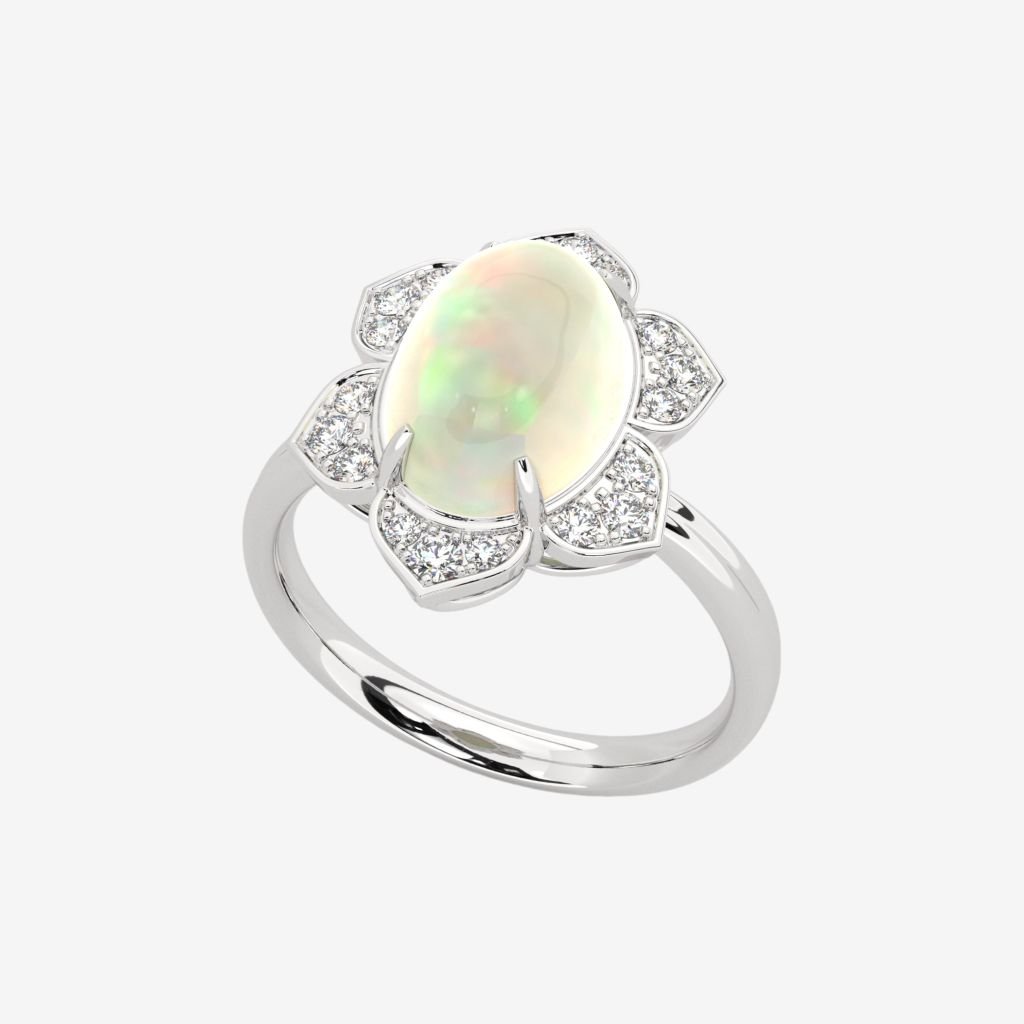  FLORAL HALO RING 