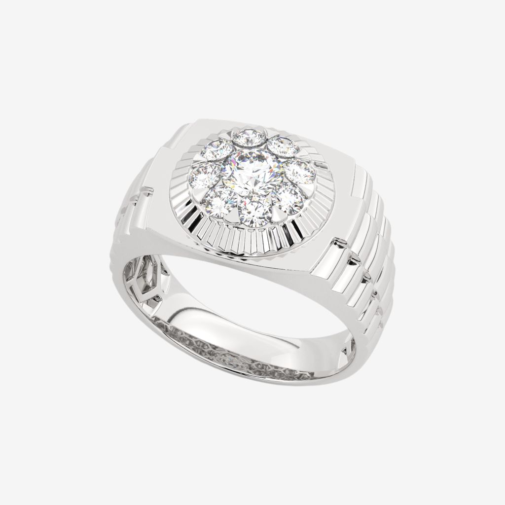  CLUSTER SOLITAIRE RING 