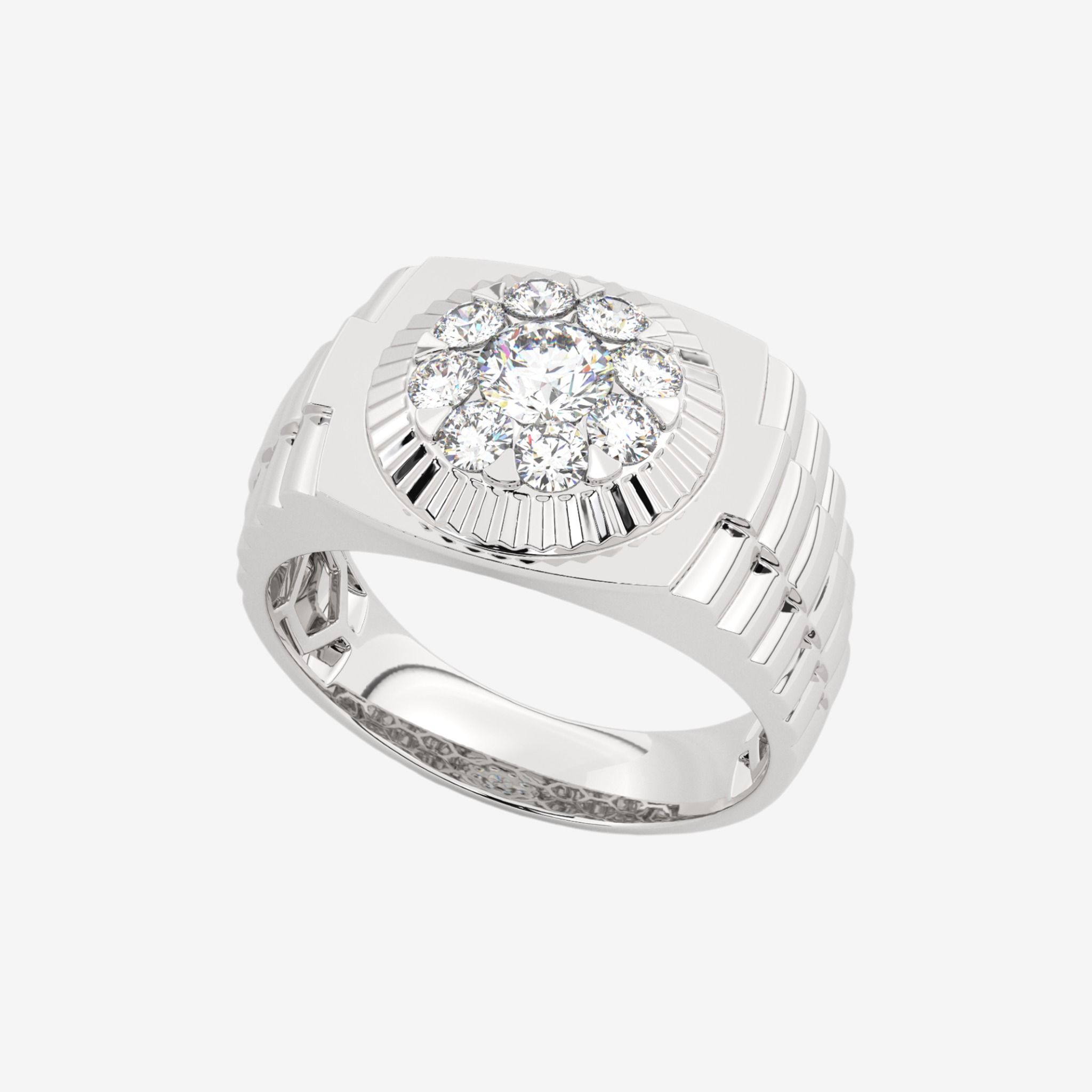 CLUSTER SOLITAIRE RING
