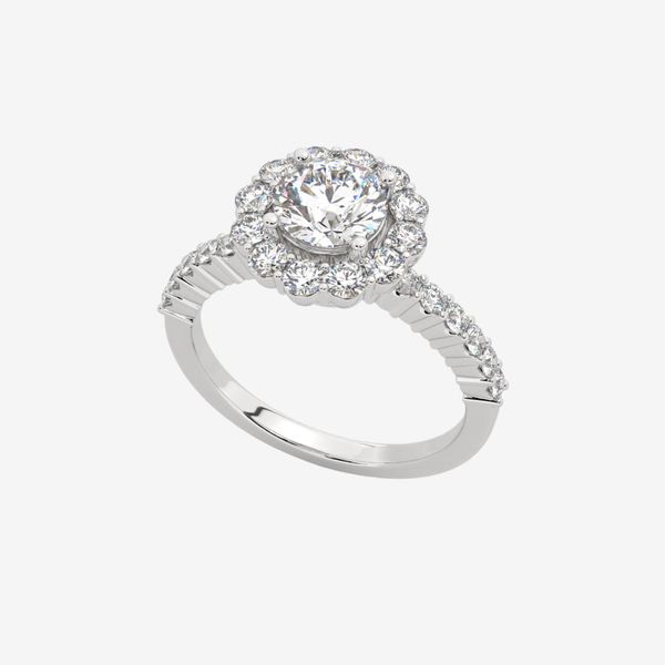  ACCENTED HALO ENGAGEMENT RING 