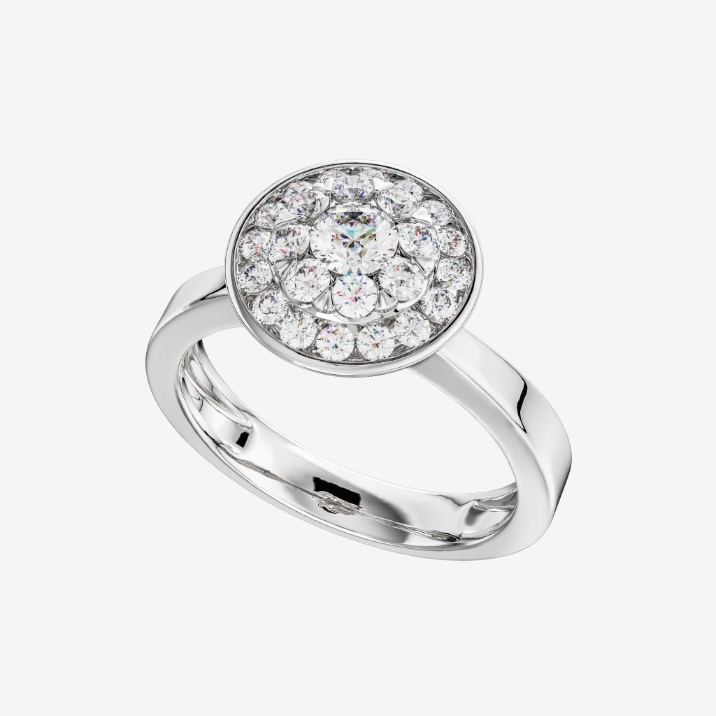  BEZEL-SET CLUSTER RING 