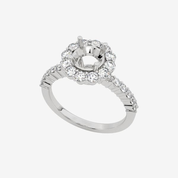  HALO SEMI-SET ENGAGEMENT RING 