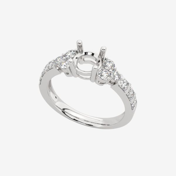  ACCENTED SEMI-SET ENGAGEMENT RING 