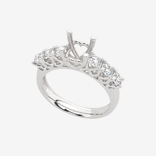  ACCENTED SEMI-SET ENGAGEMENT RING 
