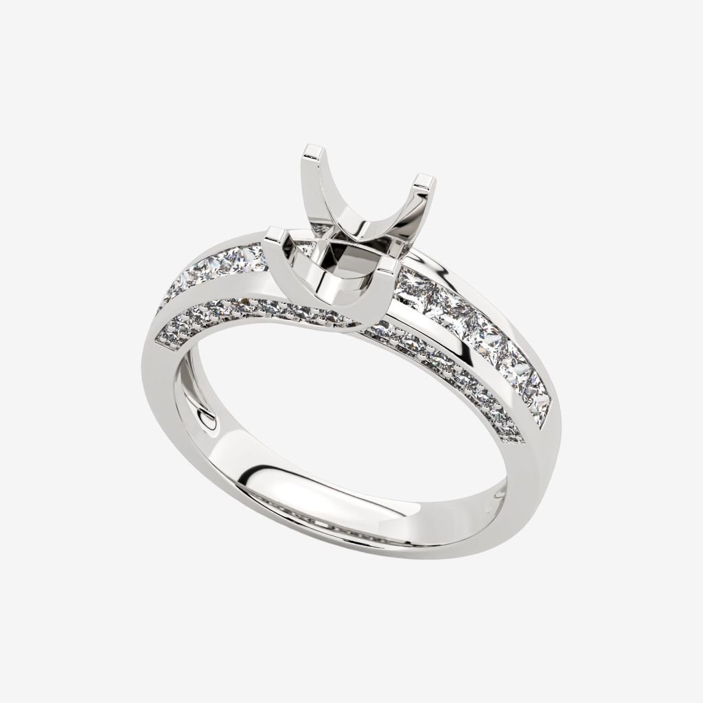  CHANNEL SEMI-SET ENGAGEMENT RING 