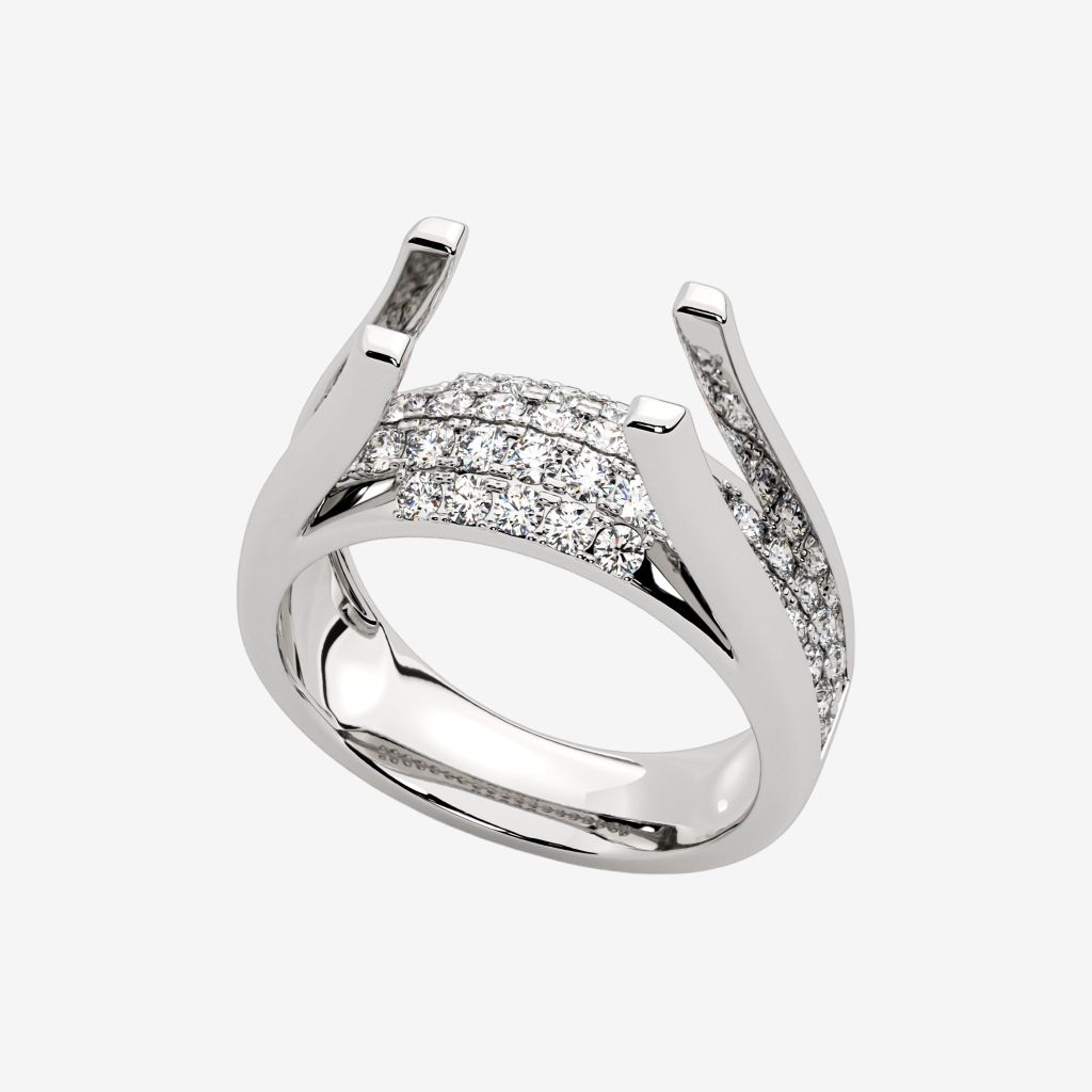  PAVÉ SEMI-SET ENGAGEMENT RING 