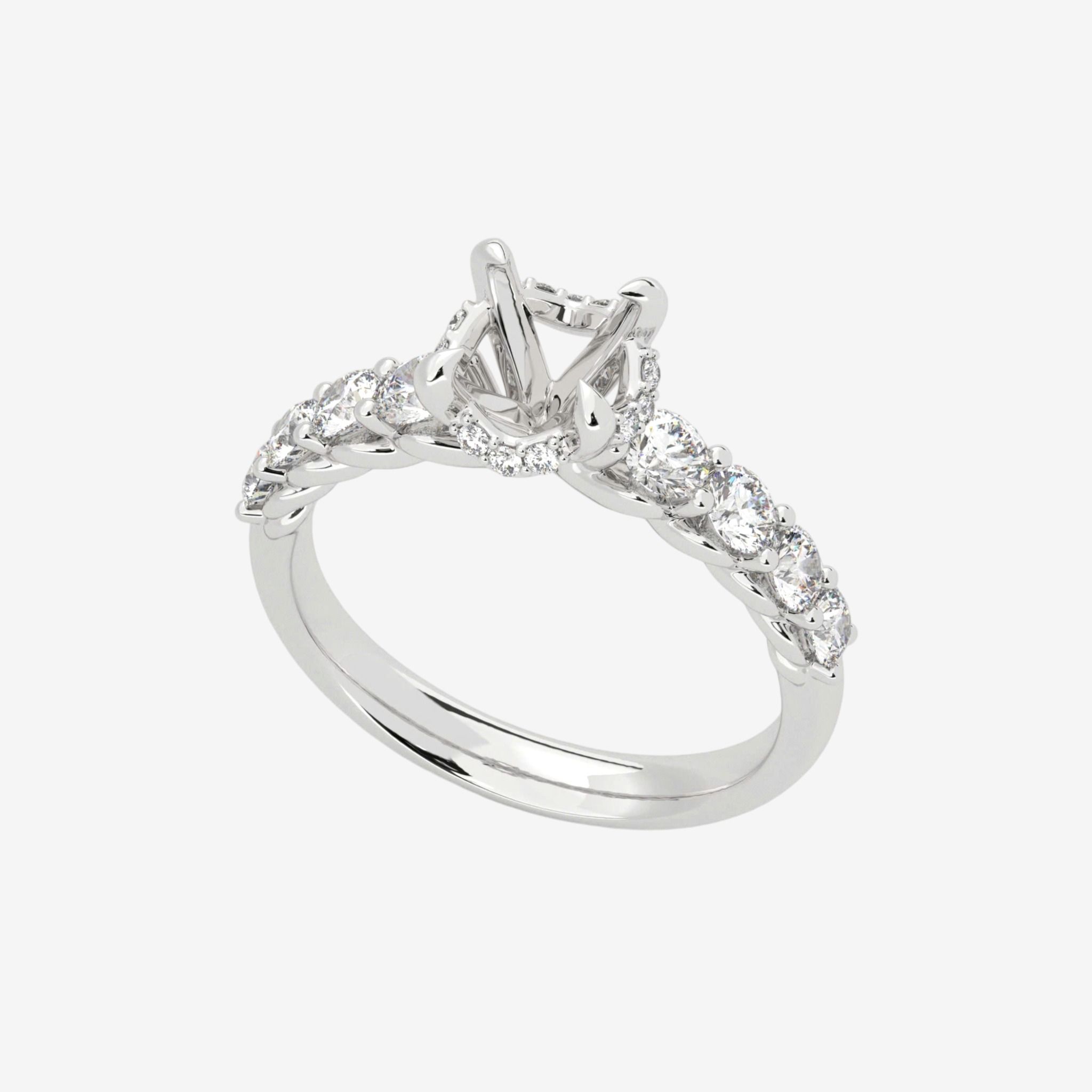 ACCENTED SEMI-SET ENGAGEMENT RING