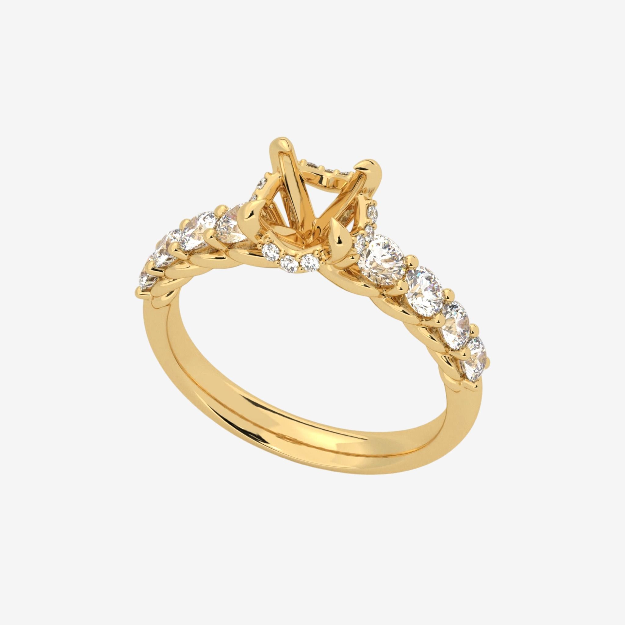 ACCENTED SEMI-SET ENGAGEMENT RING