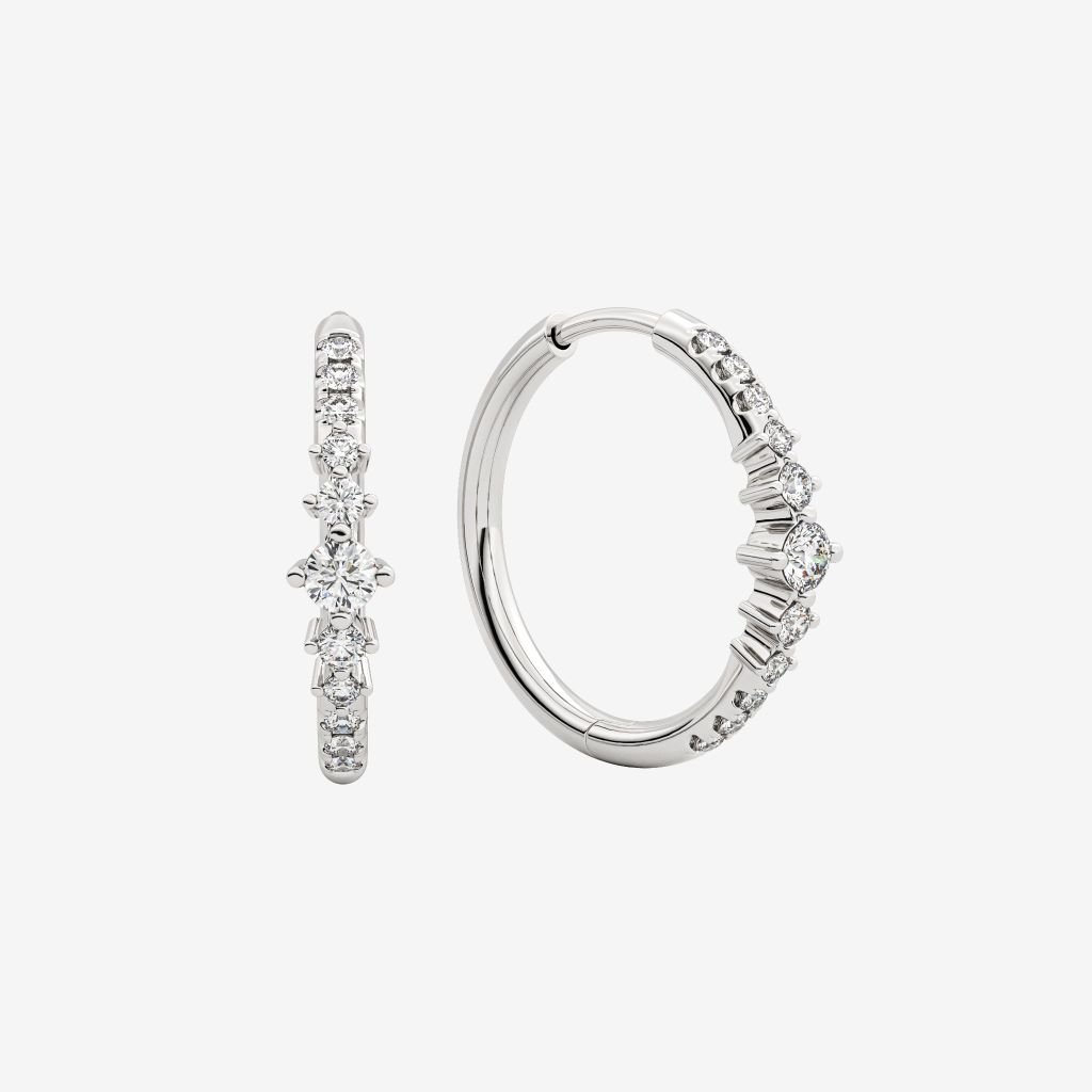  ACCENTED HOOP EARRINGS 