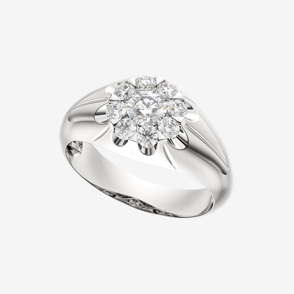  CLUSTER SIGNET RING 