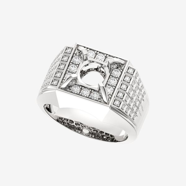  ACCENTED SEMI-SET MEN RING 