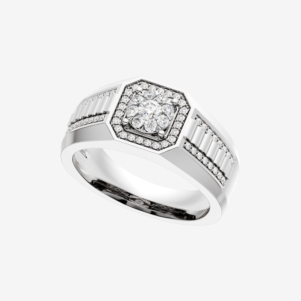  ACCENTED CLUSTER MEN RING 
