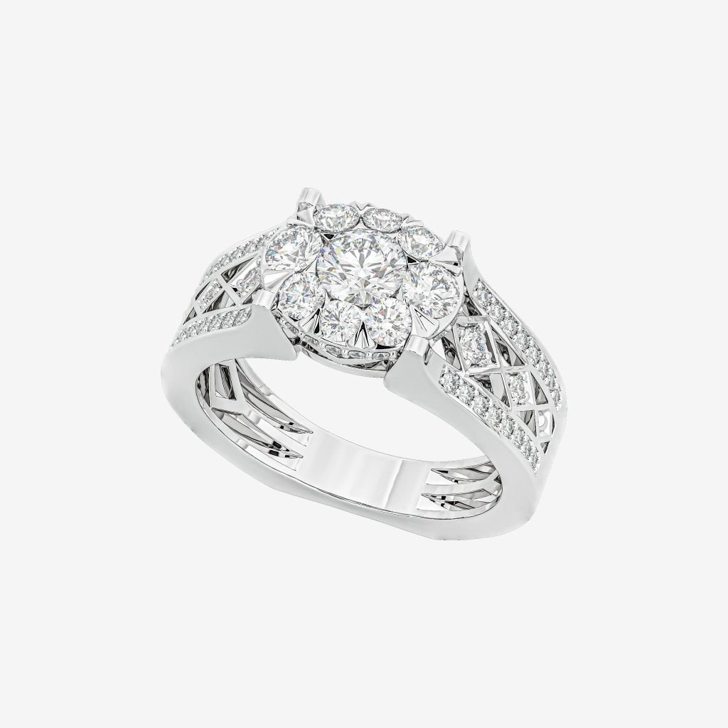  ACCENTED CLUSTER RING 