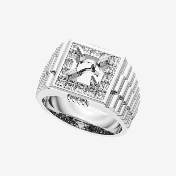  ACCENTED SEMI-SET MEN RING 