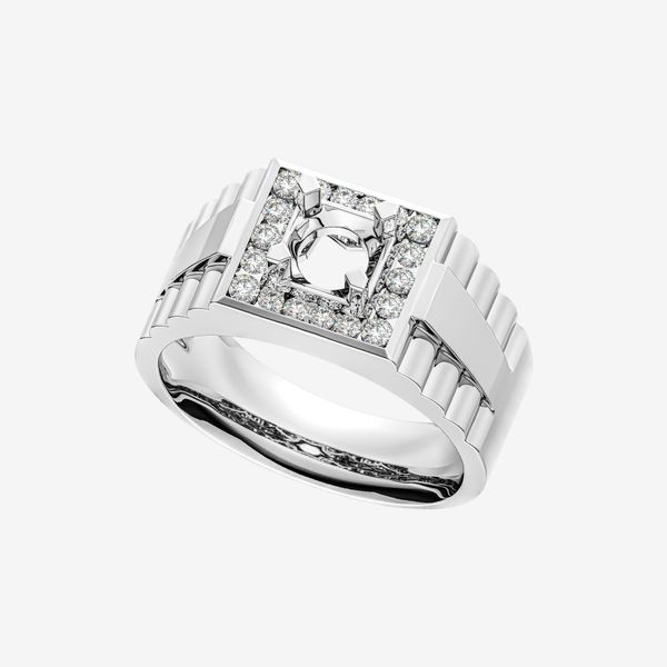  ACCENTED SEMI-SET MEN RING 