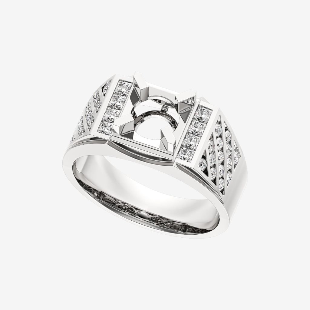  ACCENTED SEMI-SET MEN RING 