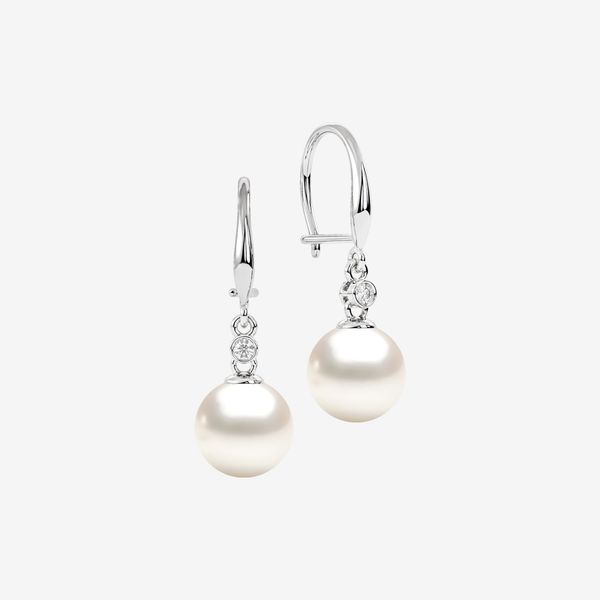  PEARL HOOP EARRINGS 