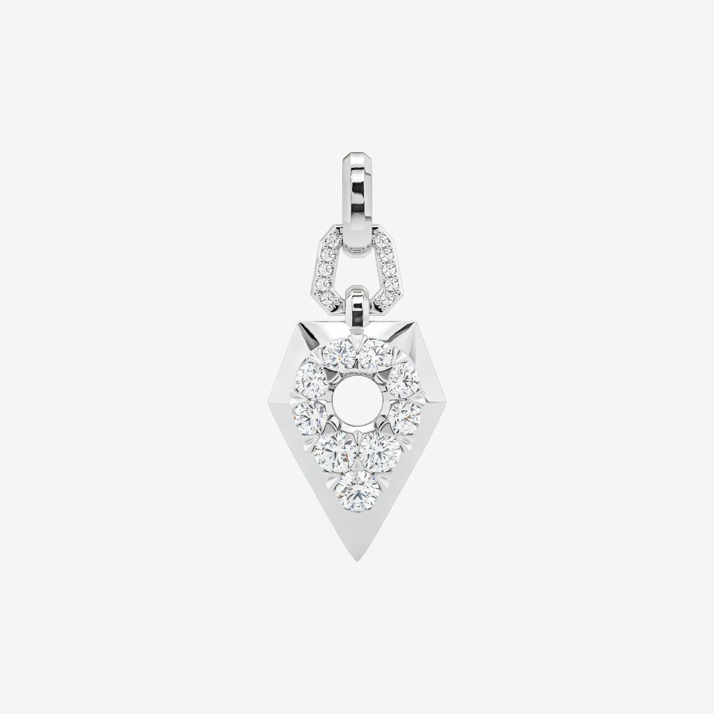  GEOMETRIC SEMI-SET PENDANT 