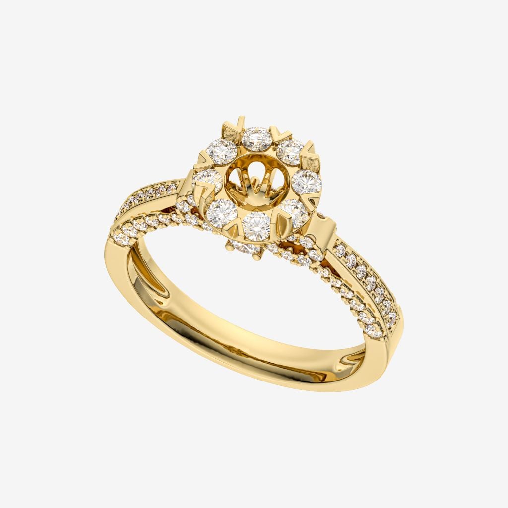  RIBBON SHANK SEMI-SET RING 