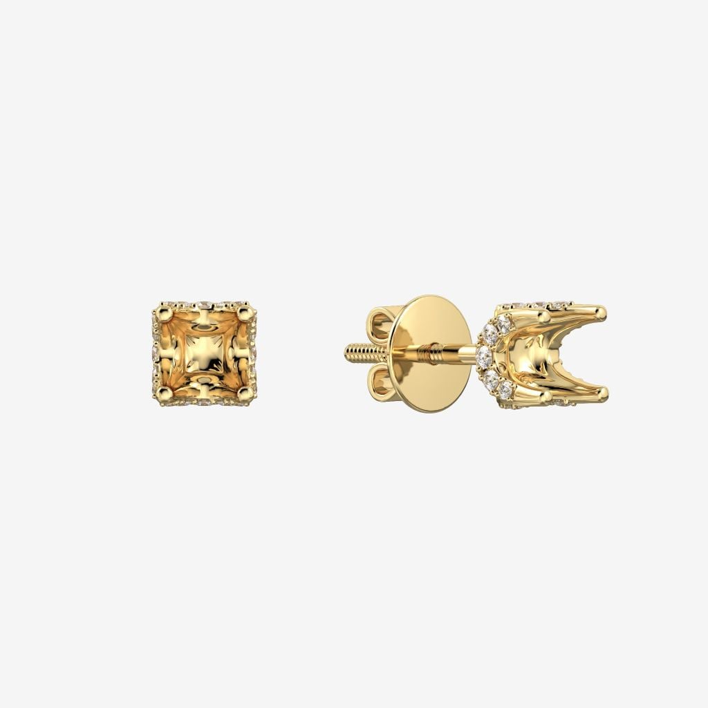  ACCENTED SEMI-SET STUD EARRINGS 