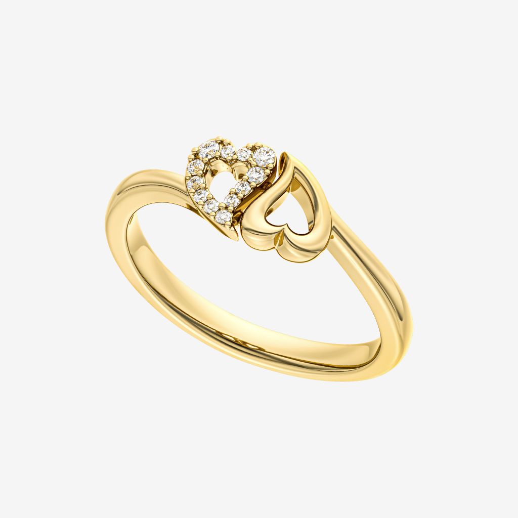  DUO HEART RING 