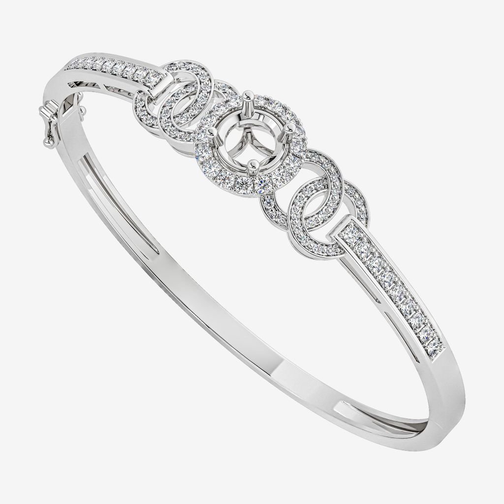  ACCENTED SEMI-SET BANGLE 