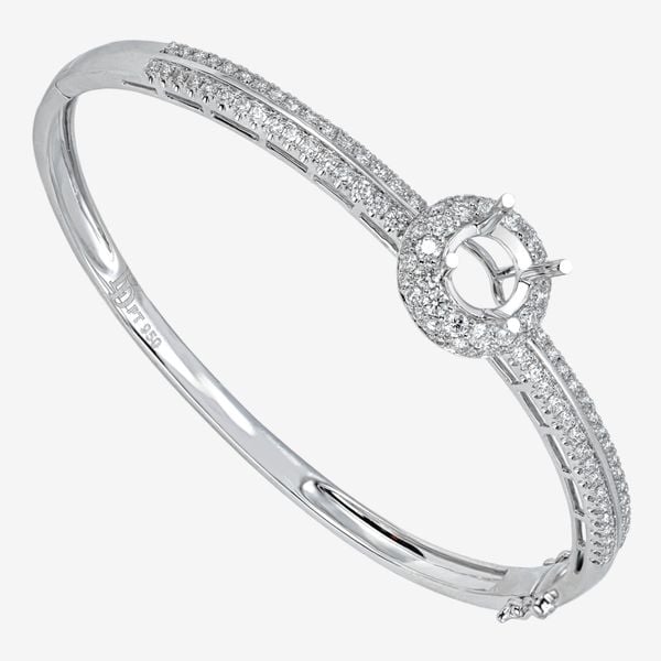  ACCENTED HALO SEMI-SET BANGLE 