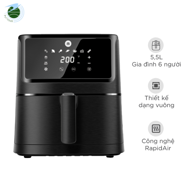  Nồi Chiên Không Dầu điện tử cao cấp Mishio MK284 9L (5.5L) 