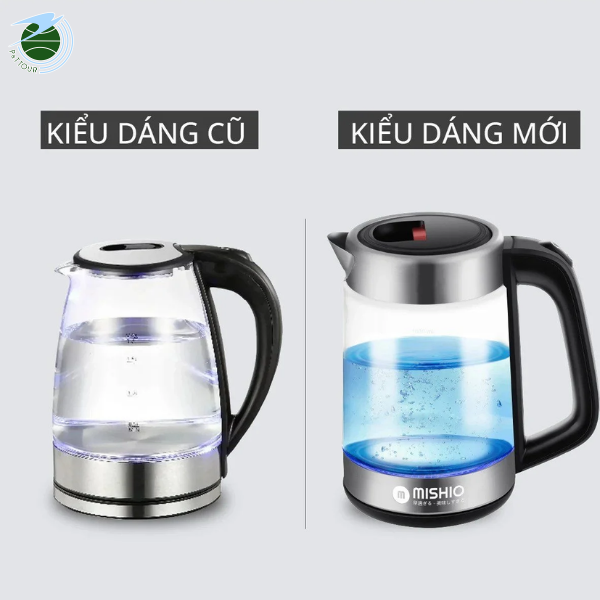  Bình đun thủy tinh Mishio MK341 mâm nhiệt inox 304 không gỉ sét 