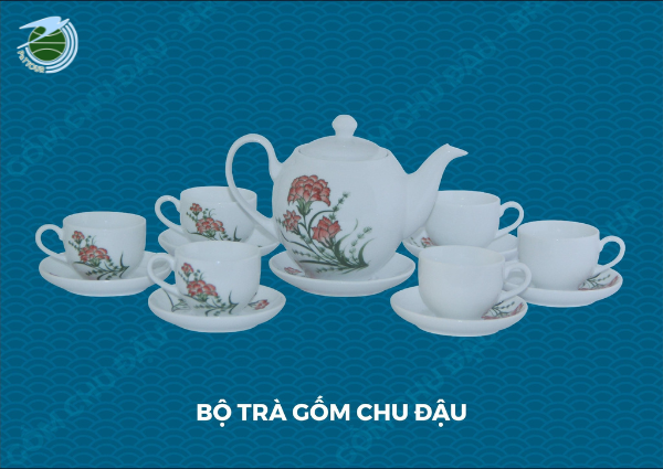  Bộ trà gốm Chu Đậu 