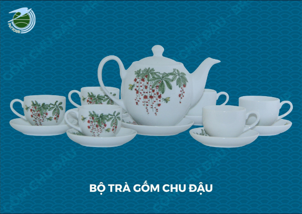  Bộ trà gốm Chu Đậu 