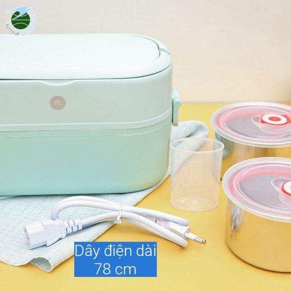  Hộp Hâm Cơm, Thức Ăn Mishio MK317 kèm 2 hộp inox 304 