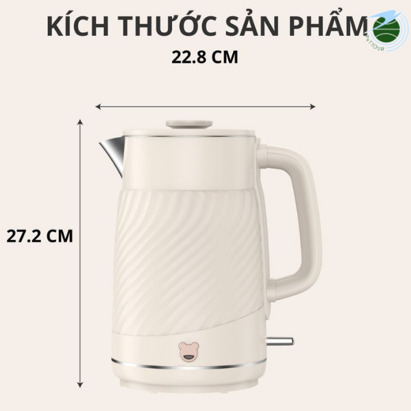  Ấm thuỷ giữ nhiệt 1.7 Lít Mishio MK385 inox 304 