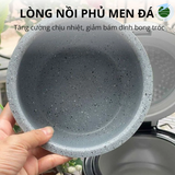  Nồi Cơm Điện Men Đá Mishio MK233 size 0.8L 