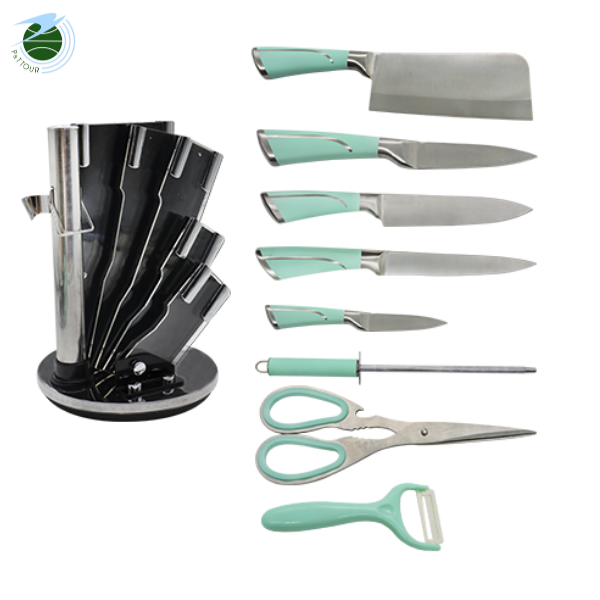  Bộ dao Mishio Scooking 9 món thép không gỉ cao cấp 