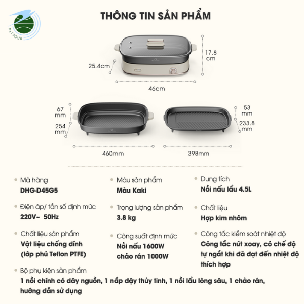  Nổi lẩu nướng 2 khay NL45k 