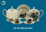  Bộ ấm chén sứ vẽ Đồng Quê 