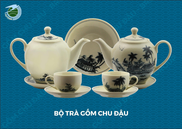  Bộ ấm chén sứ vẽ Đồng Quê 