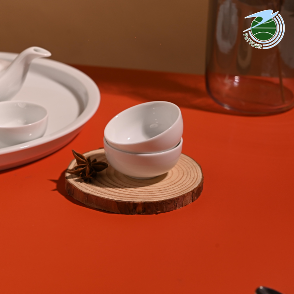  Bộ ấm trà sứ trắng 