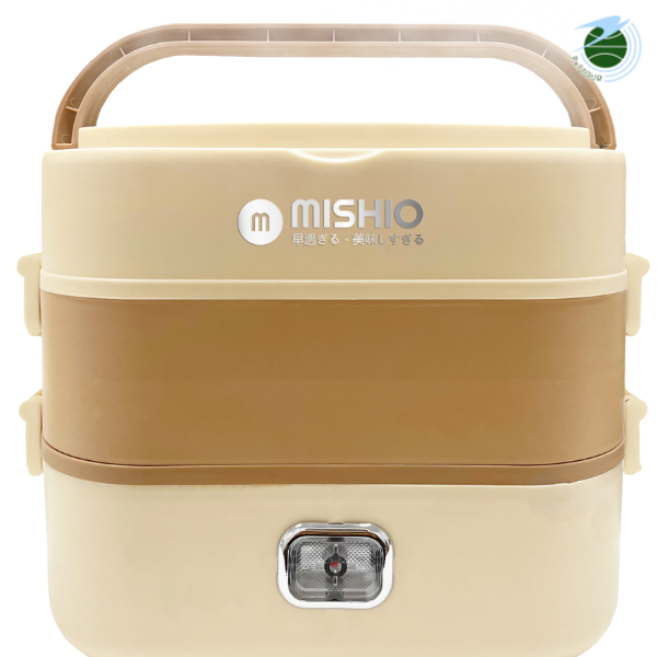  Hộp Hâm Cơm - tiệt trùng bình sữa Mishio MK345 kèm 4 hộp đựng inox 304 