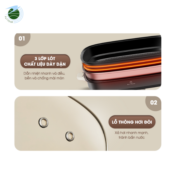  Nổi lẩu nướng 2 khay NL45k 
