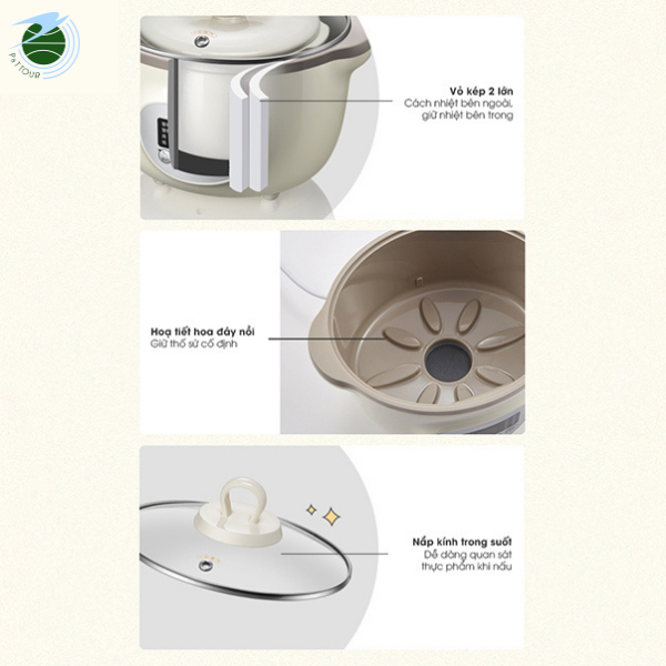  Nồi nấu chậm Bear 1,6L SUBE002 