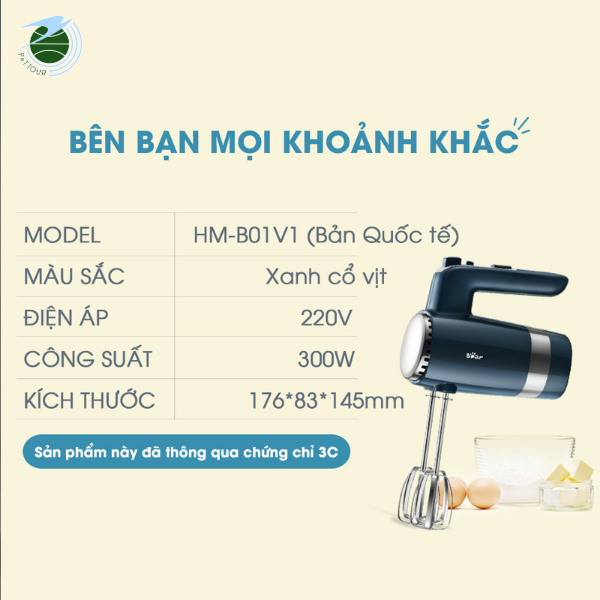  Máy đánh trứng cầm tay Bear HM-B01V1 
